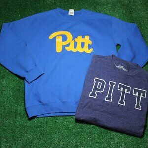 Pitt Panthers Gildan crewneck sweatshirt plus t-shirt